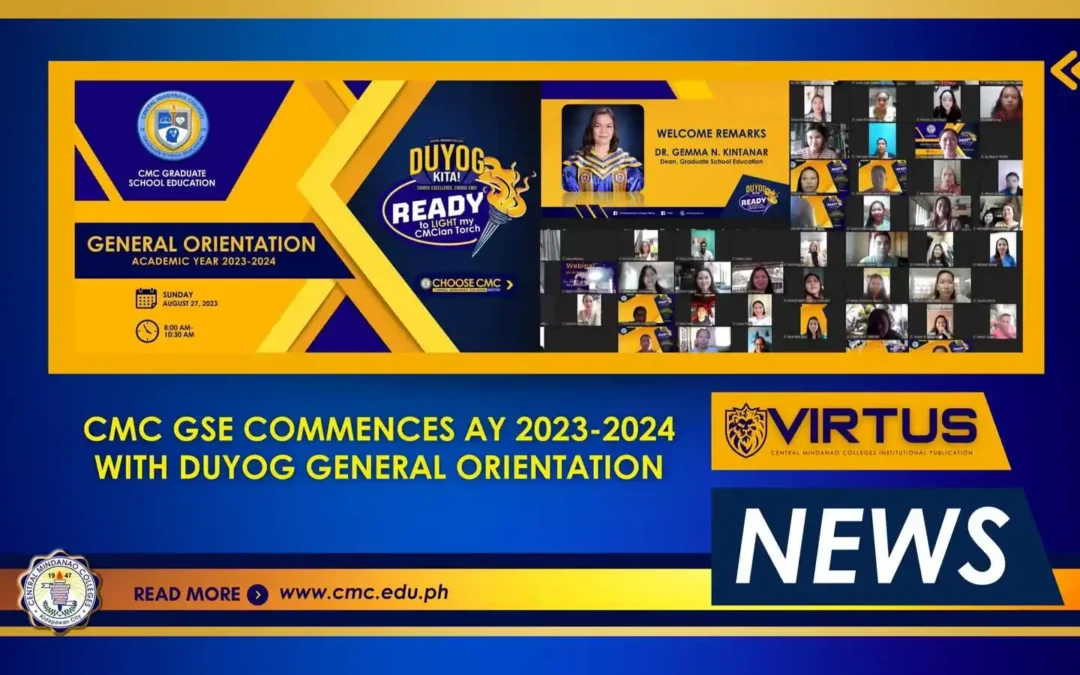 CMC GSE Commences AY 2023-2024 with Duyog General Orientation