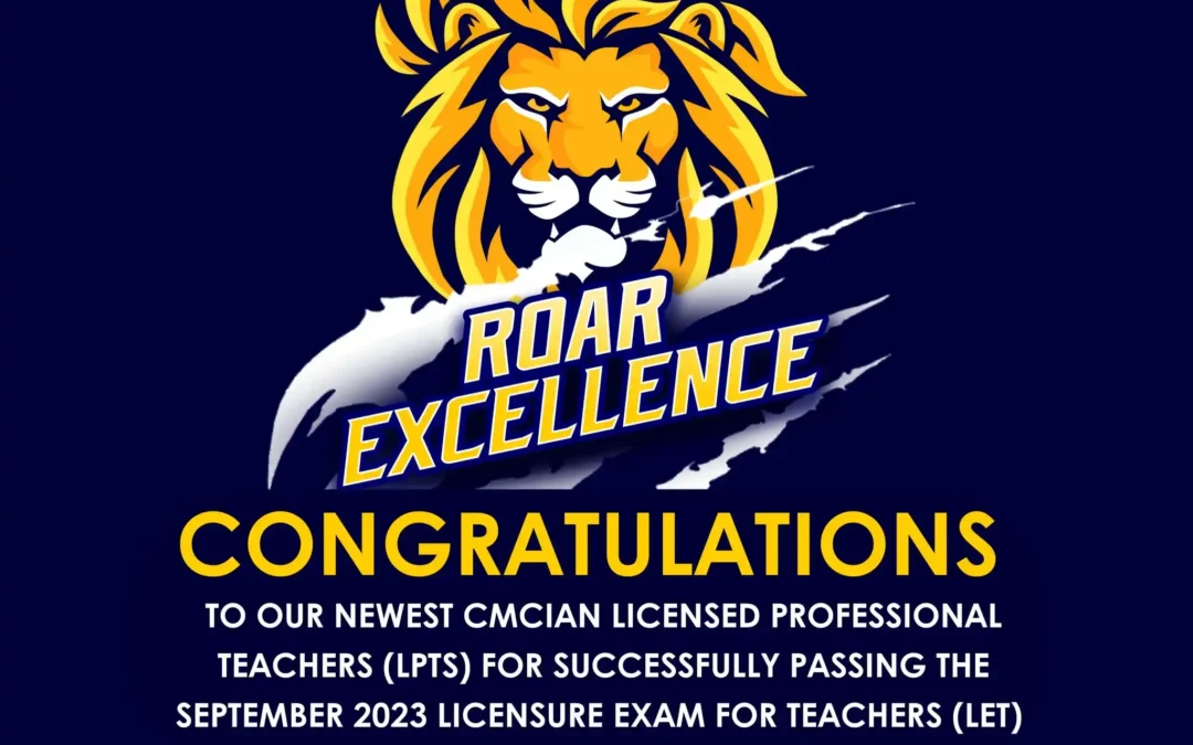 Congratulations to our newest CMCian Licensed Professional Teachers(LPT)