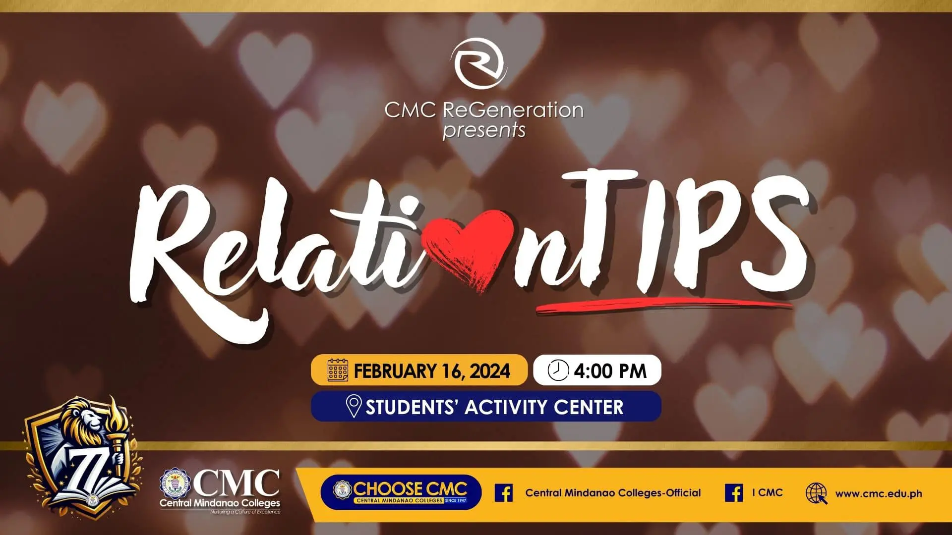 REGENERATION CMC CHAPTER presents 𝐑𝐞𝐥𝐚𝐭𝐢𝐨𝐧𝐓𝐈𝐏𝐒
